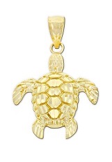 gorgeous teeny-tiny mini turtle gold baby charm